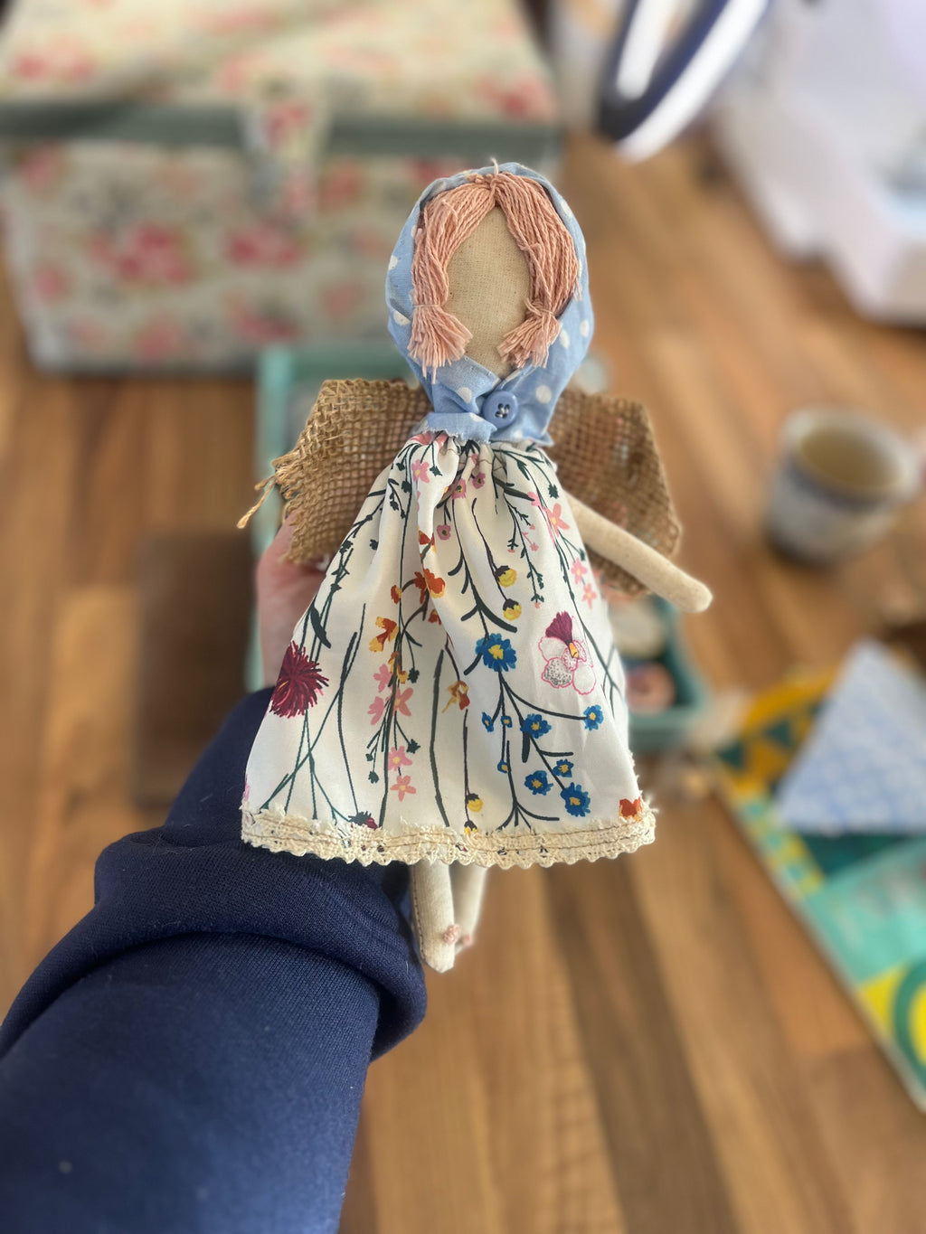 🌿 Little Angel – Handmade Spirit Doll