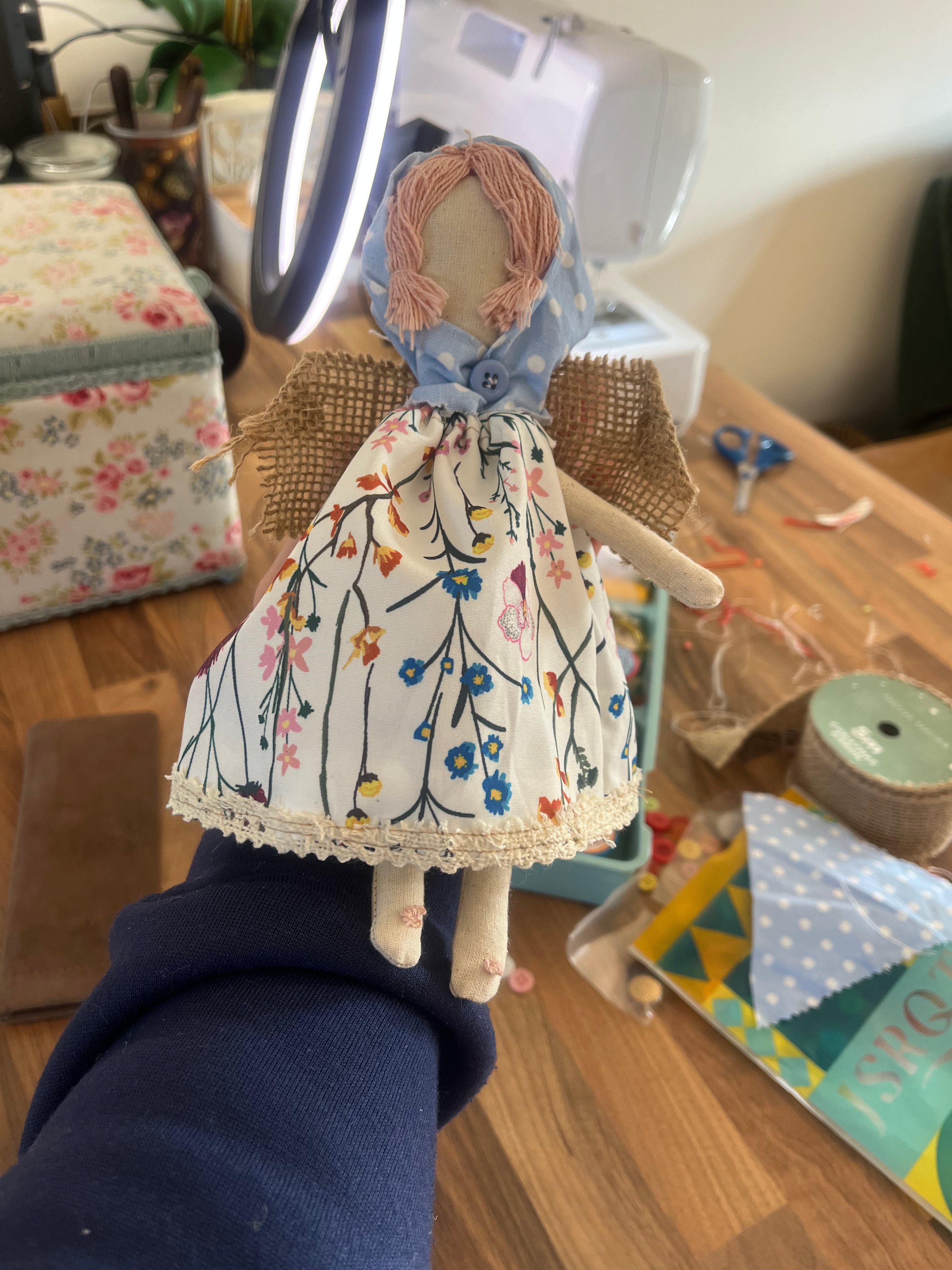 🌿 Little Angel – Handmade Spirit Doll