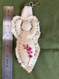 🌿 Embroidered Intention Keychain – Handmade Sacred Doll 🌿